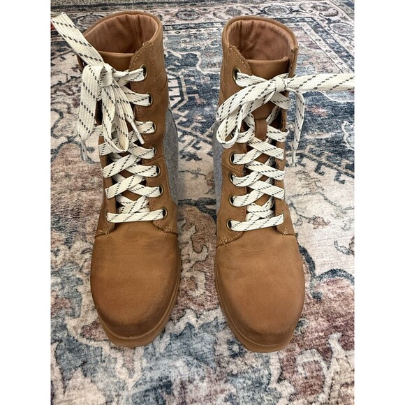 Sorel Joan Of Arctic Wedge III Lexie Boots Sz 9 EUR 40 Brown Leather Waterproof - Picture 7 of 8